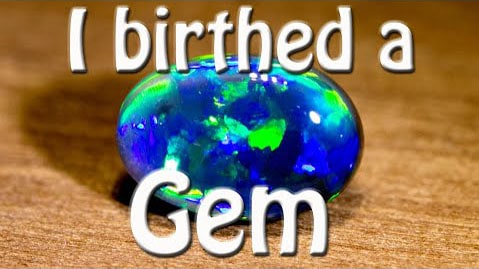 The transformation of this half rough opal!