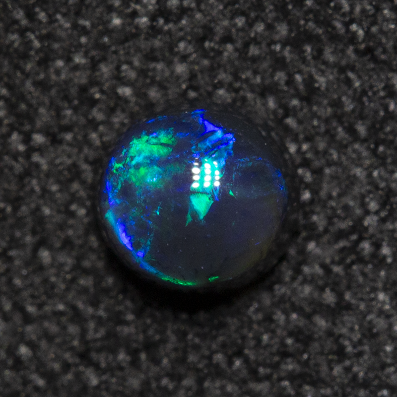 0.23 ct black opal 3.8x3.8x2.5mm