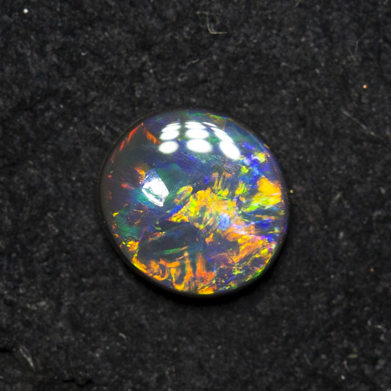 0.24 ct black opal 4.5x4.2x1.8mm