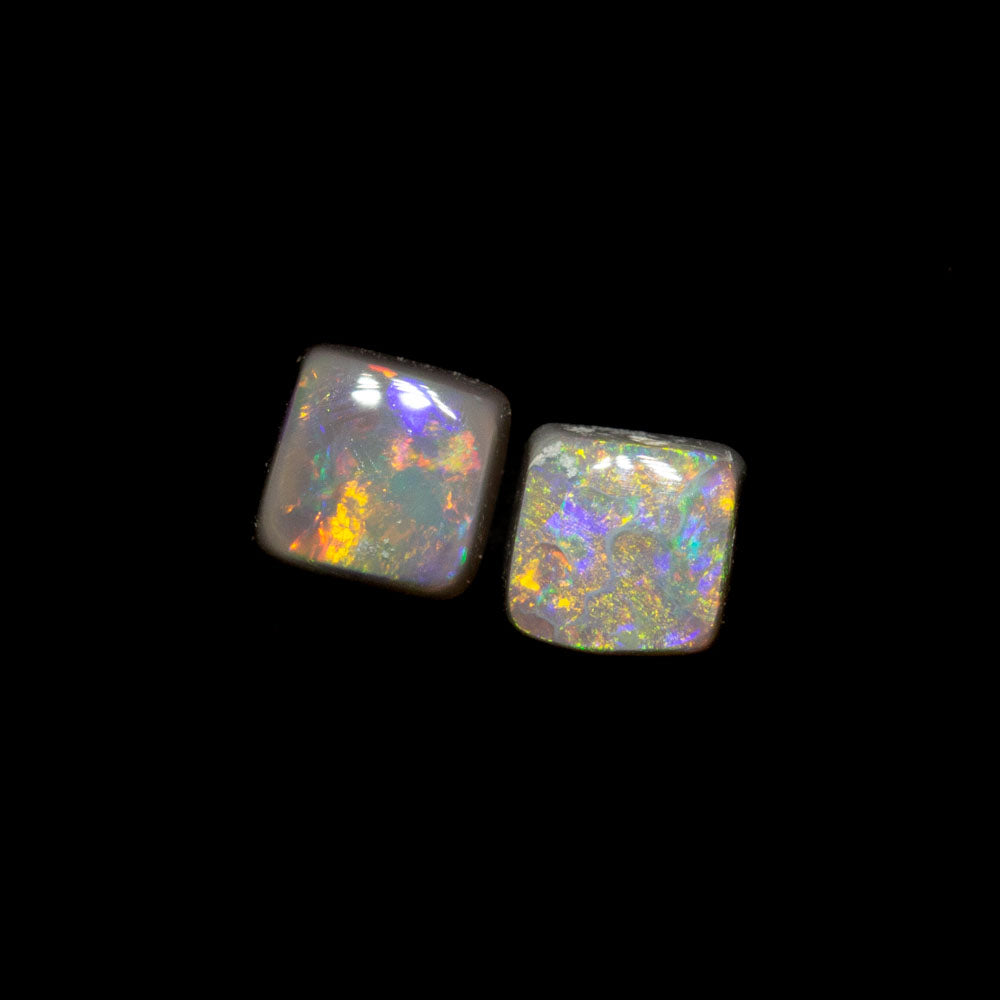 0.26 ct dark opal pair 2.9x2.9x1.8mm
