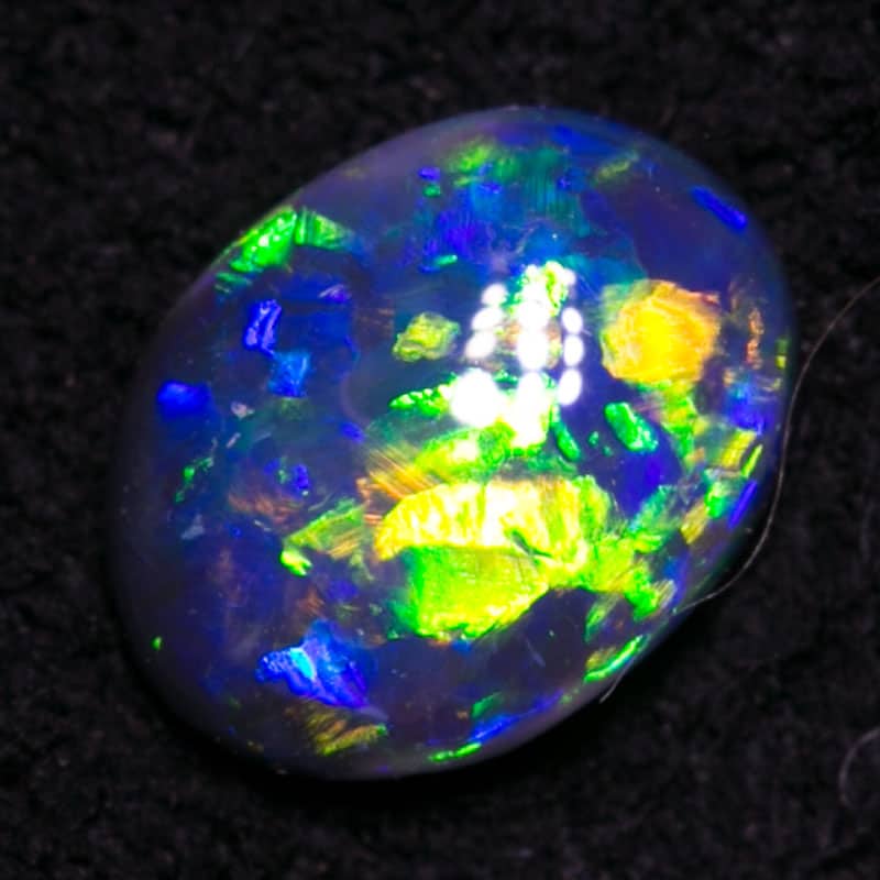 0.26 ct gem black opal 5x4x1mm