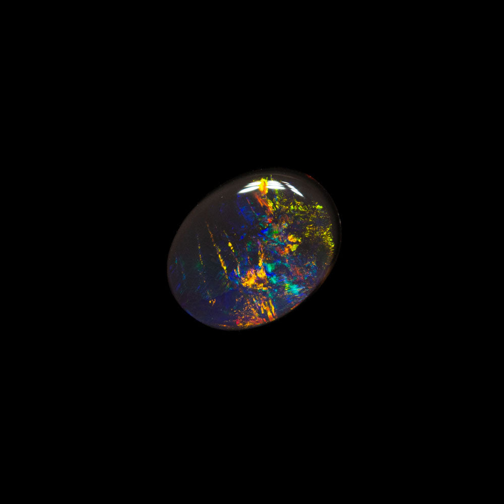 0.34 ct black opal 5.7x4.5x2mm