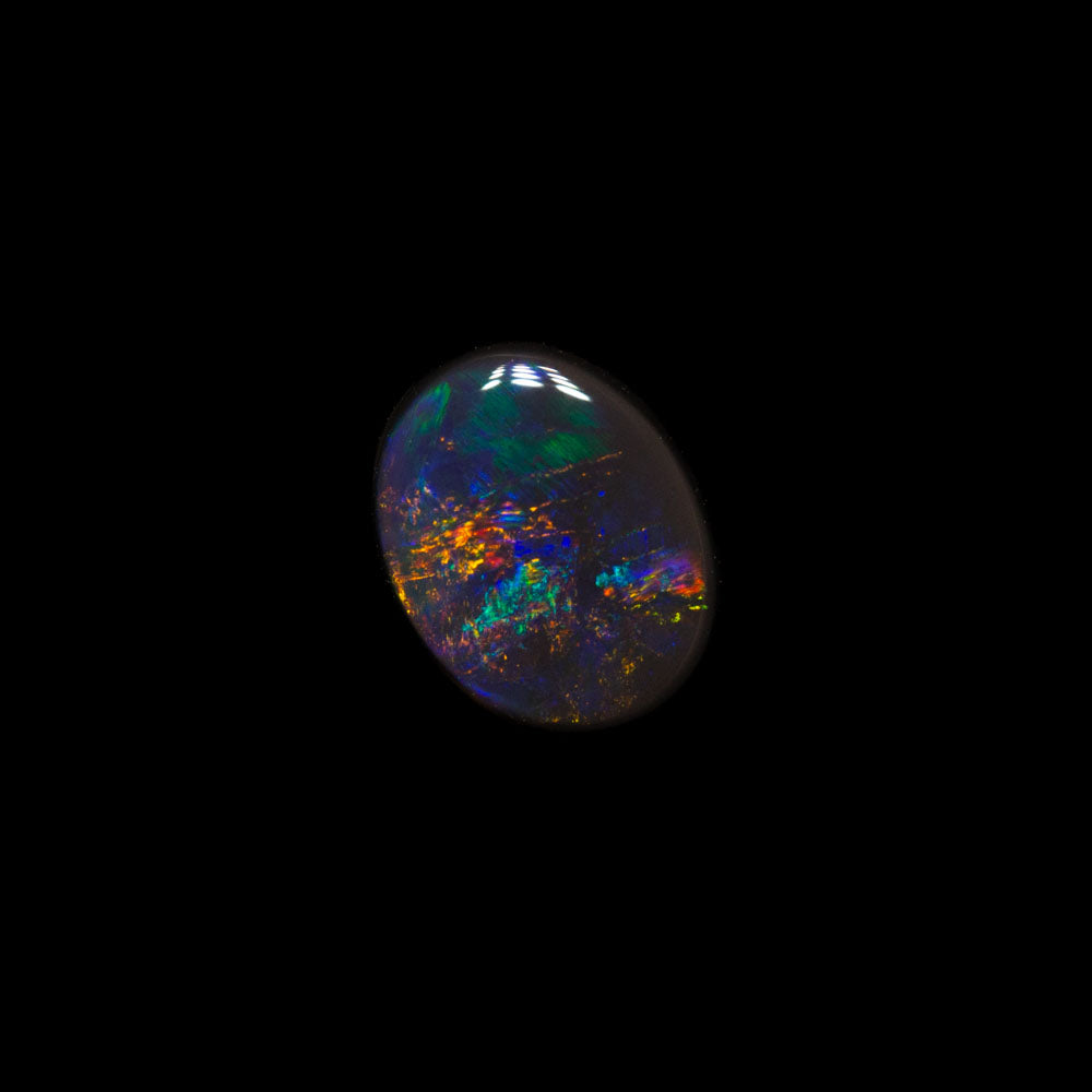 0.34 ct black opal 5.7x4.5x2mm