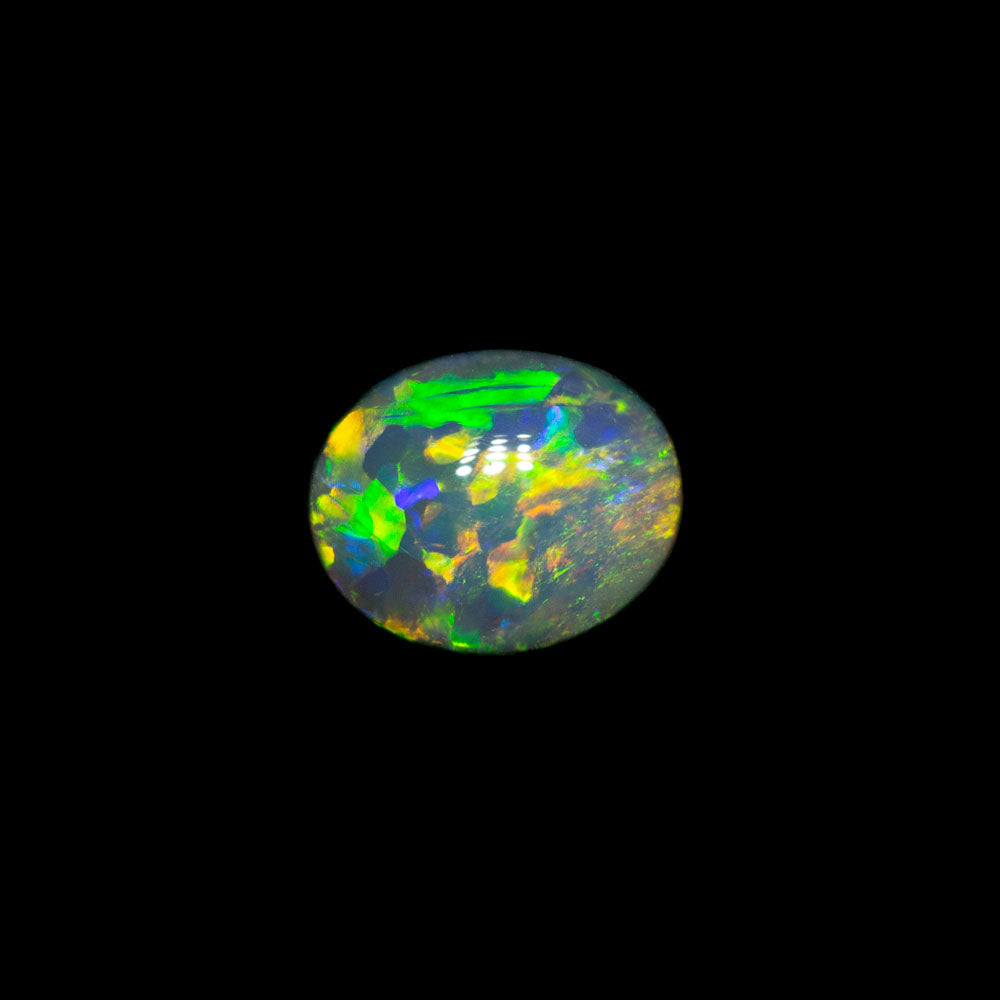 0.36 ct dark opal 5.4x4.4x2.3mm