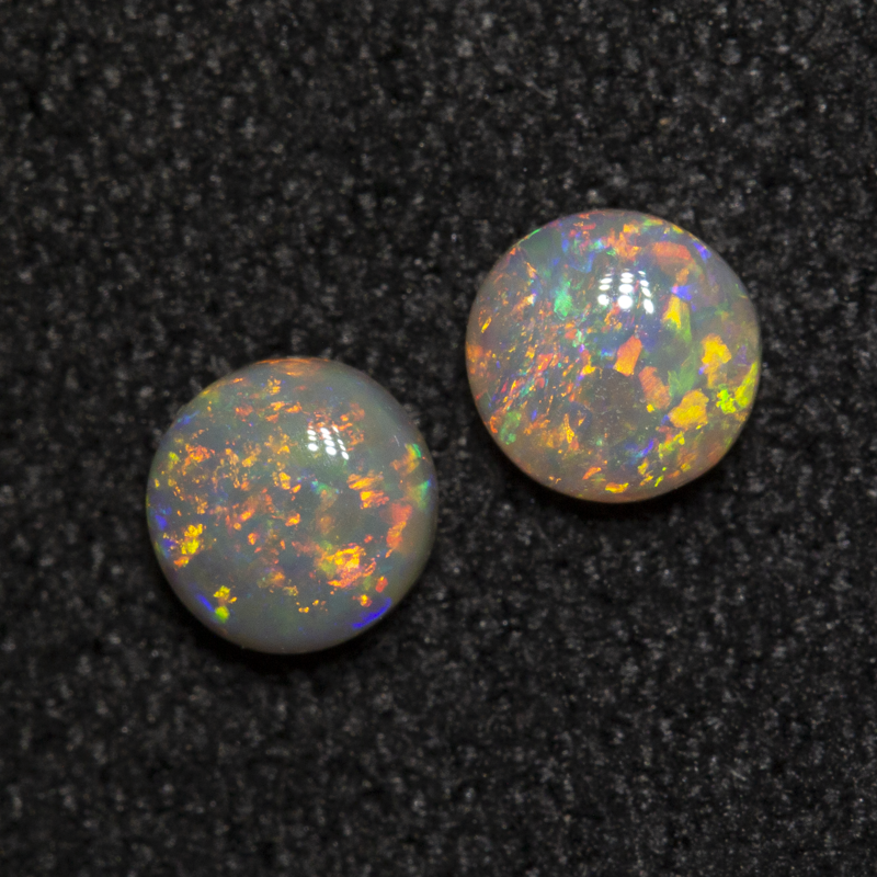 0.42 ct crystal opal pair 4x3.9x2mm