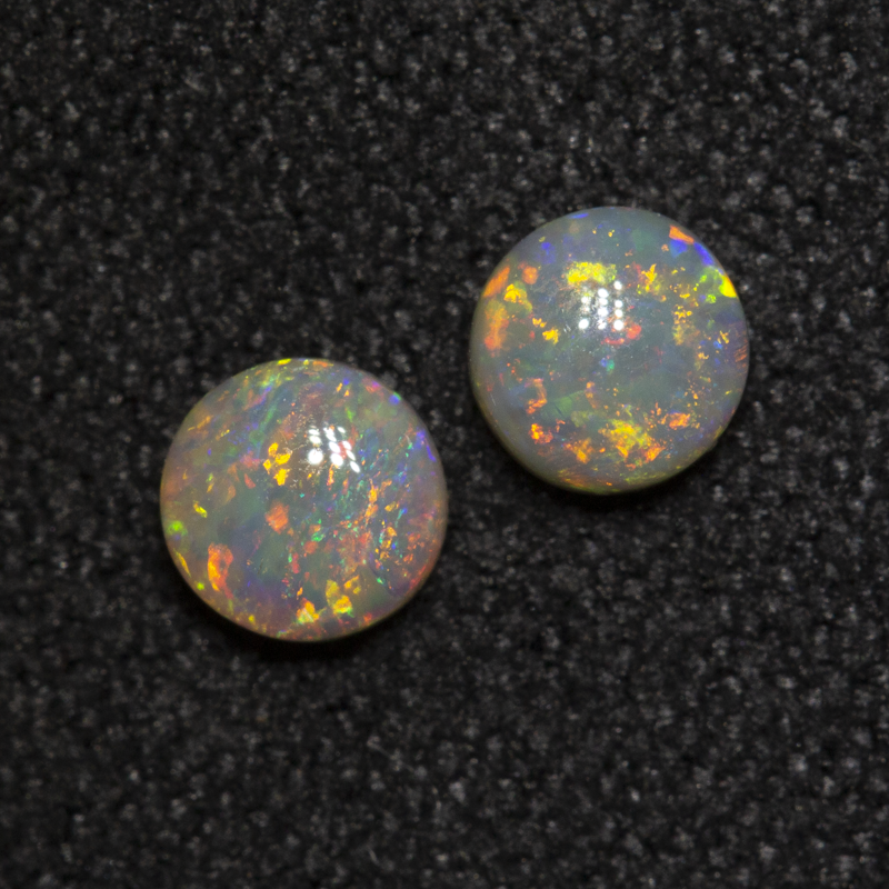 0.42 ct crystal opal pair 4x3.9x2mm