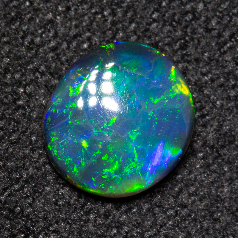 0.43 ct black opal 6x5.5x1.9mm