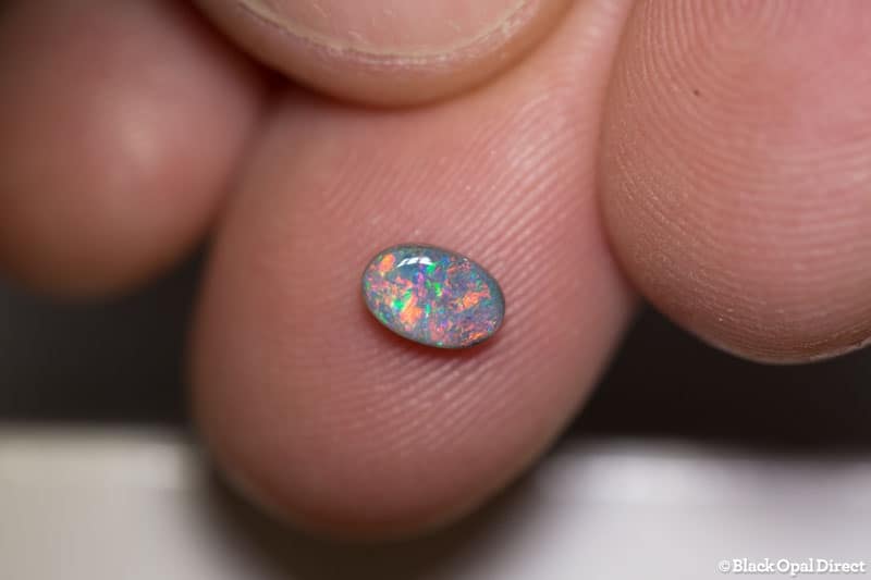 0.43 ct semi black opal 6x4x2mm