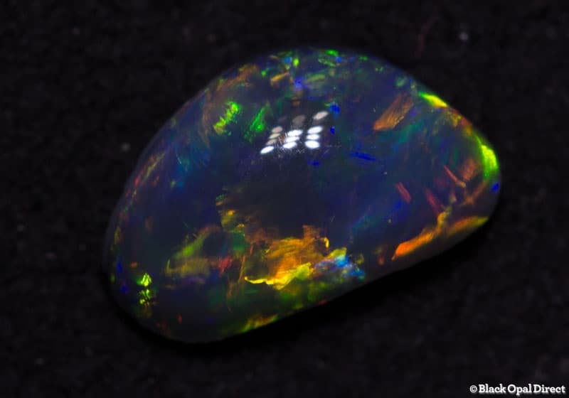 0.45 ct black opal gem 7x5x2mm