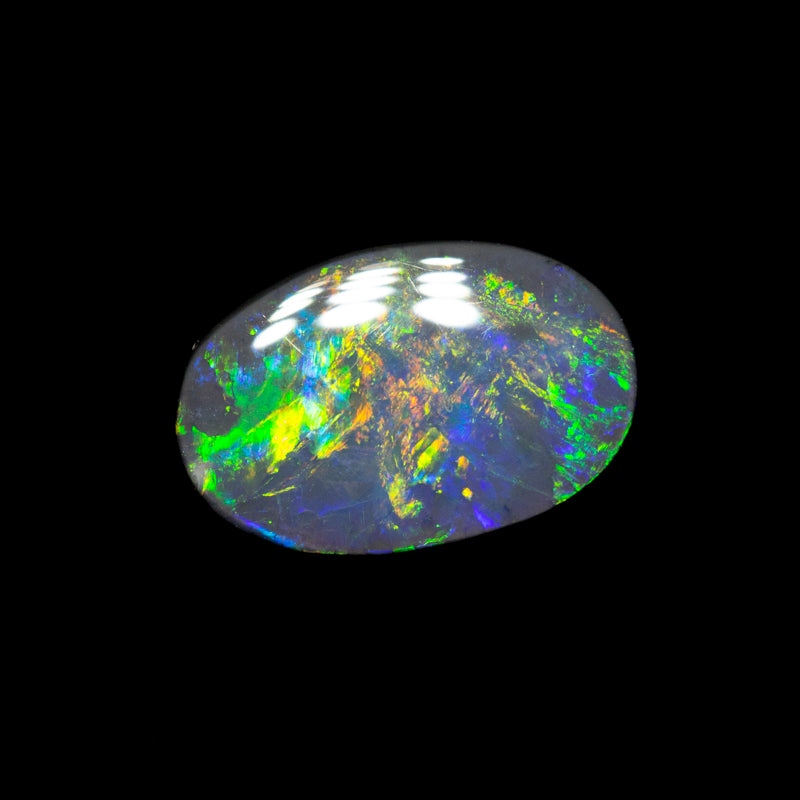 0.46 ct black opal 7.8x5.1x1.7mm