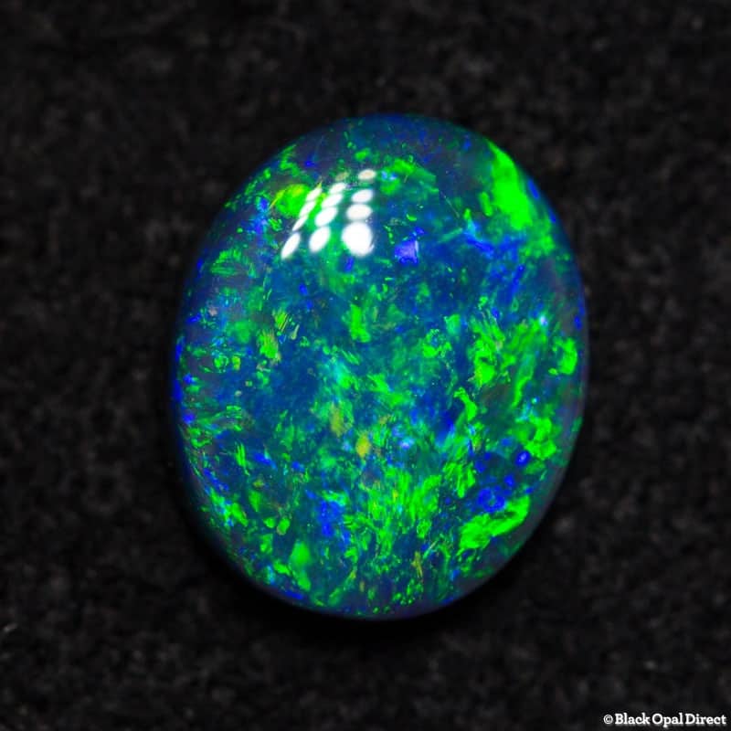 0.48 ct gem black opal 6x5x2mm