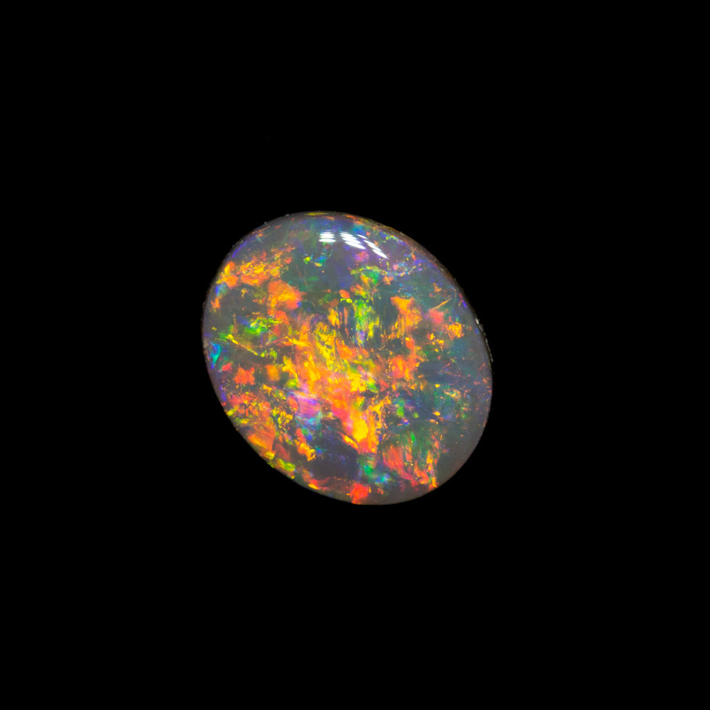 0.48 ct dark opal 6.6x5.5x2mm