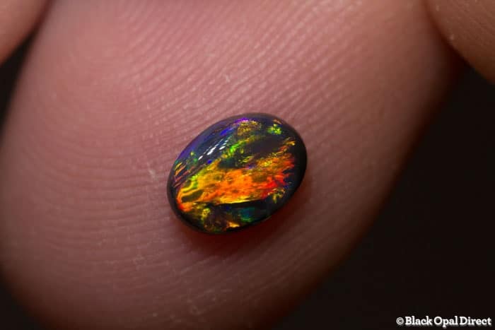 0.51 ct black opal gem 7x5x2mm