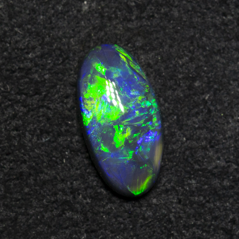 0.53 ct black opal 8x4.1x2.6mm