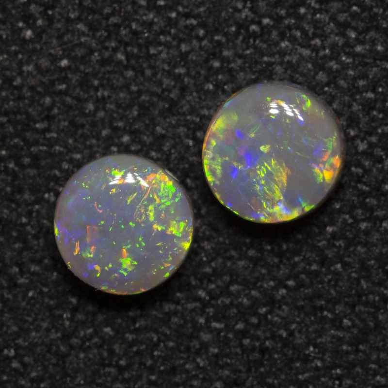 0.53 ct dark opal pair 4x3.9x2.2mm