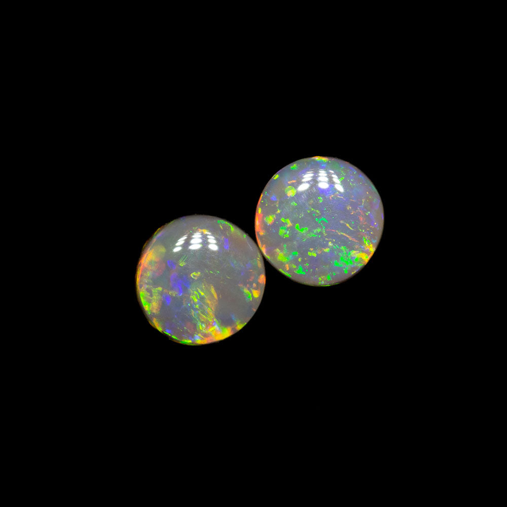 0.53 ct dark opal pair 4x3.9x2.2mm