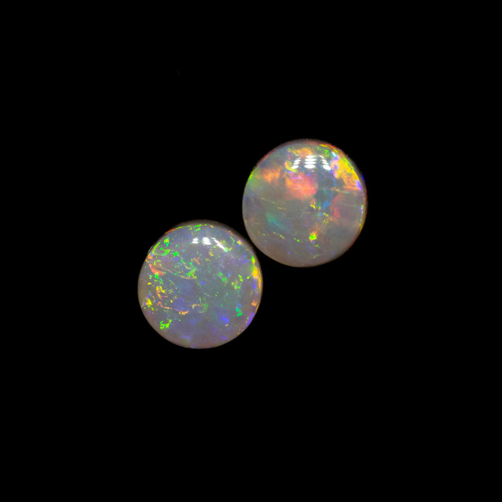 0.53 ct dark opal pair 4x3.9x2.2mm