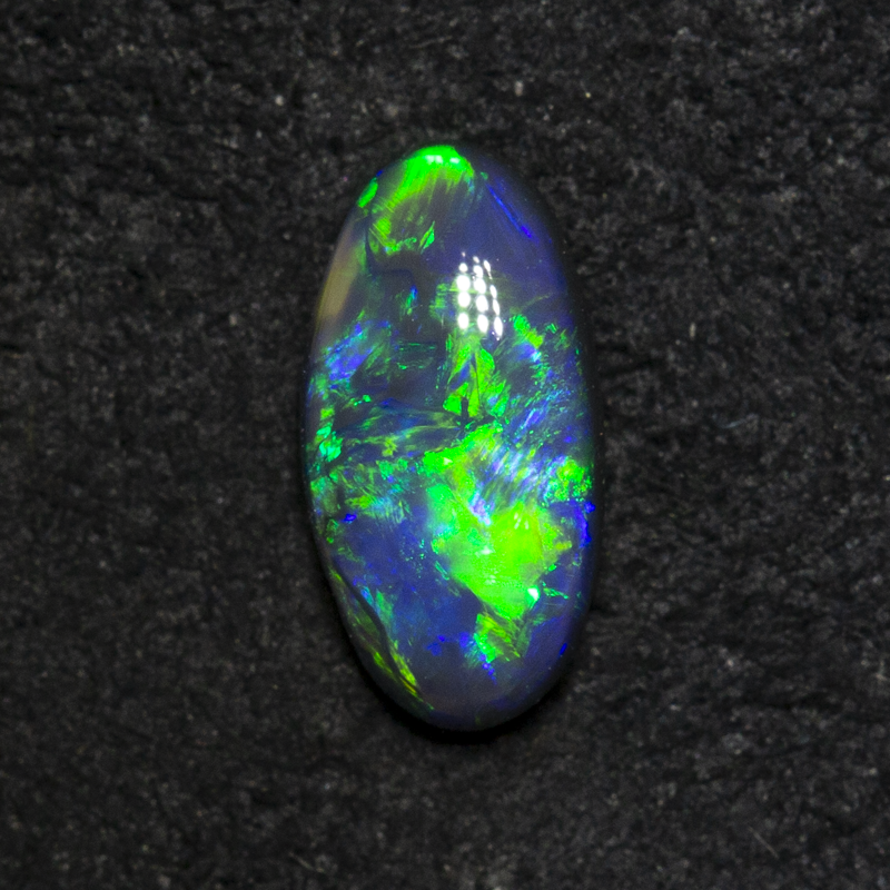 0.53 ct black opal 8x4.1x2.6mm