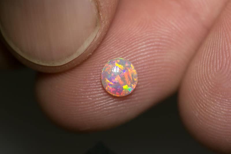0.54 ct gem crystal opal 6mm round x2mm