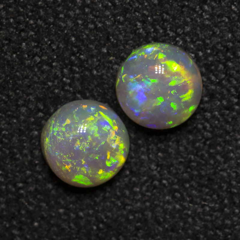 0.56 ct crystal opal pair 4.1x4.1x2.5mm