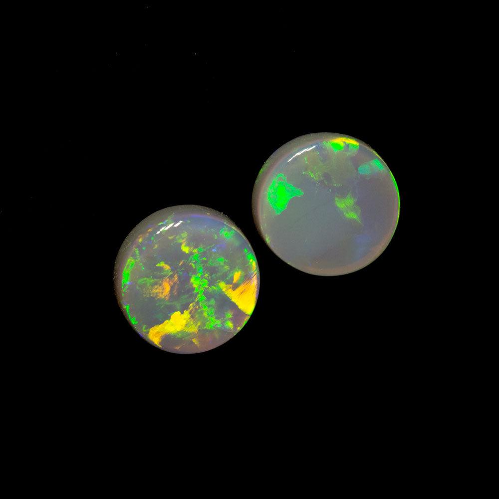 0.57 ct dark opal pair 4.7x4.6x1.6mm
