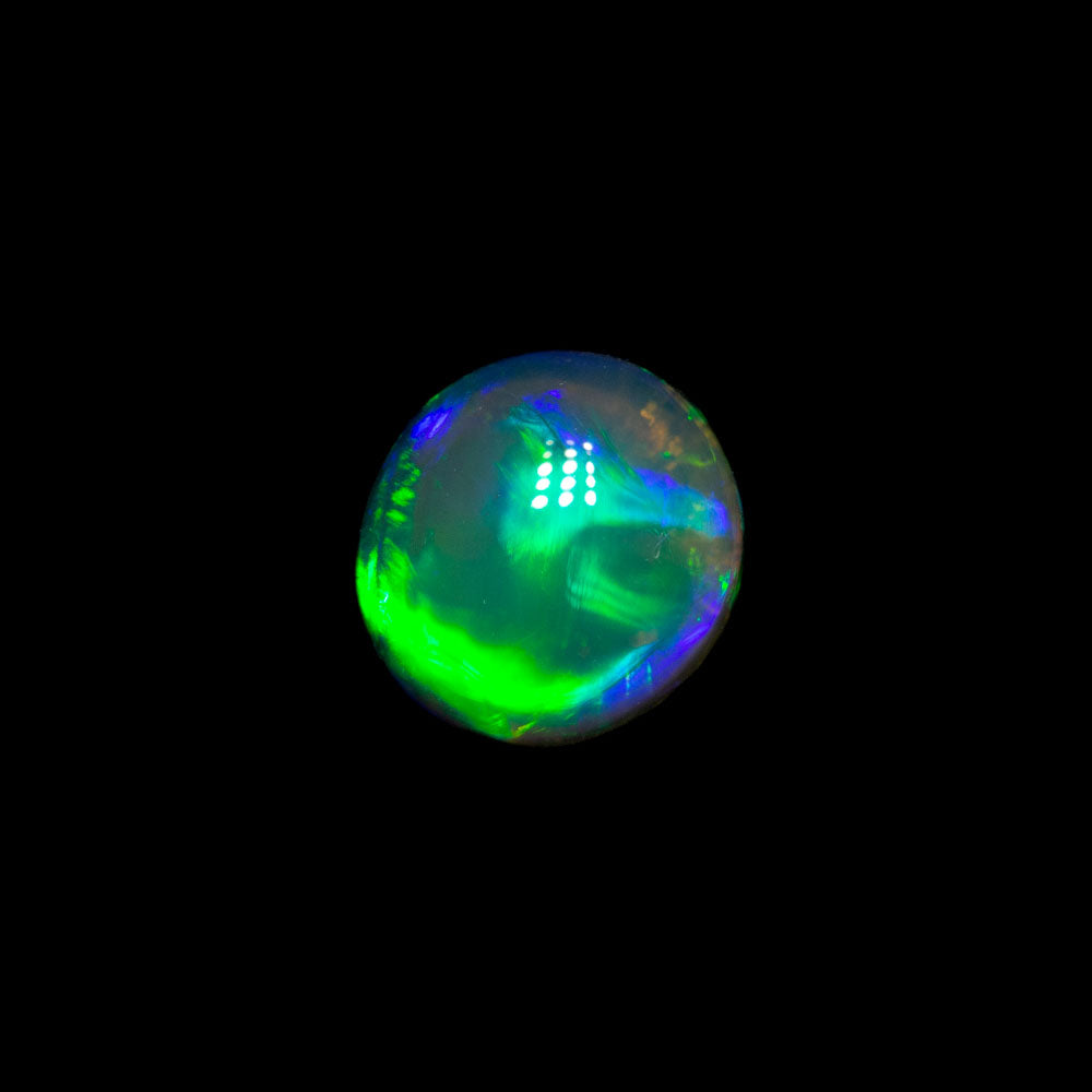 0.58 ct gem black opal 6.1x5.7x2.8mm