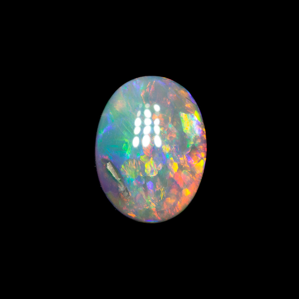 0.59 ct dark opal 6.9x5.3x2.5mm