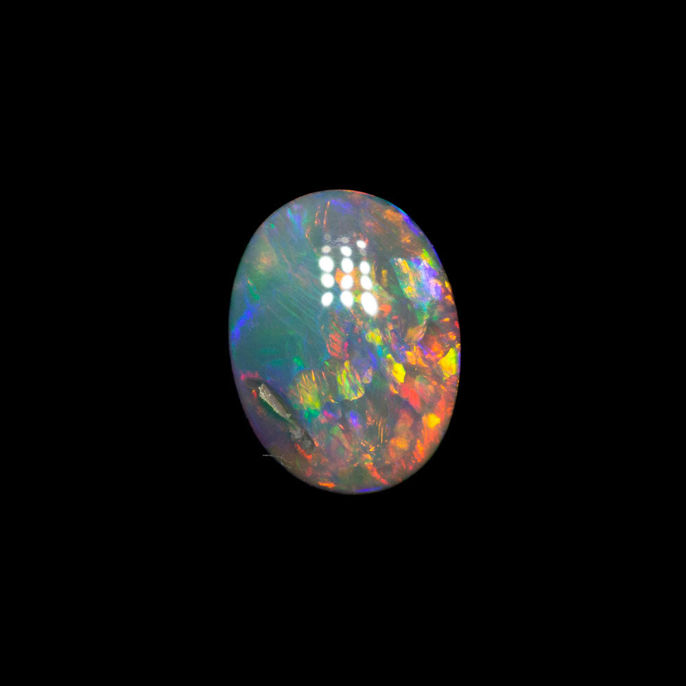 0.59 ct dark opal 6.9x5.3x2.5mm