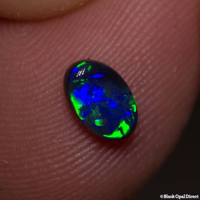 0.60 ct black opal 6.5x4x2mm