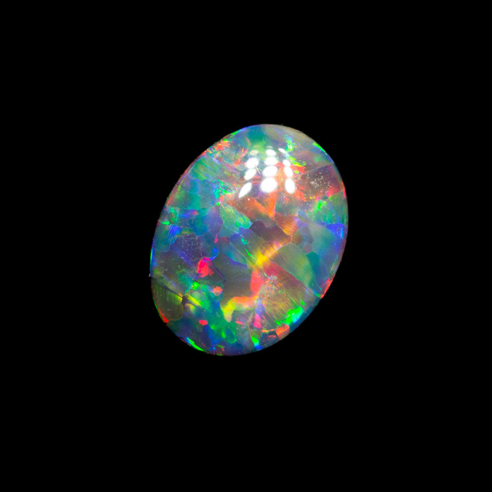 0.63 ct gem dark opal 7.3x5.7x2.2mm