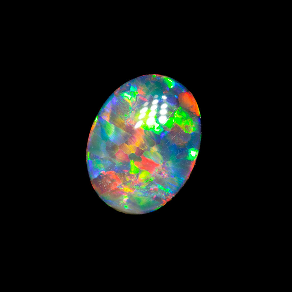 0.63 ct gem dark opal 7.3x5.7x2.2mm
