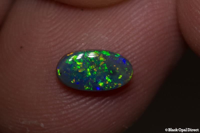 0.63 ct black opal 8x4x2mm