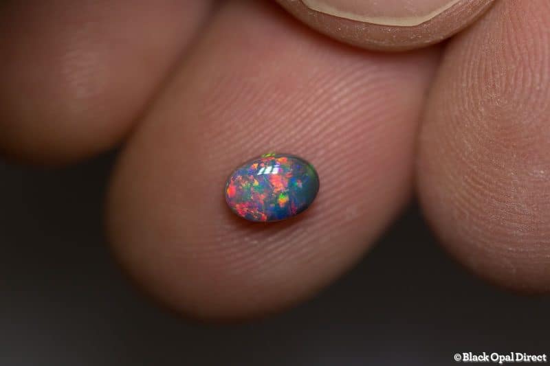 0.63 ct black opal 6x4x2.5mm