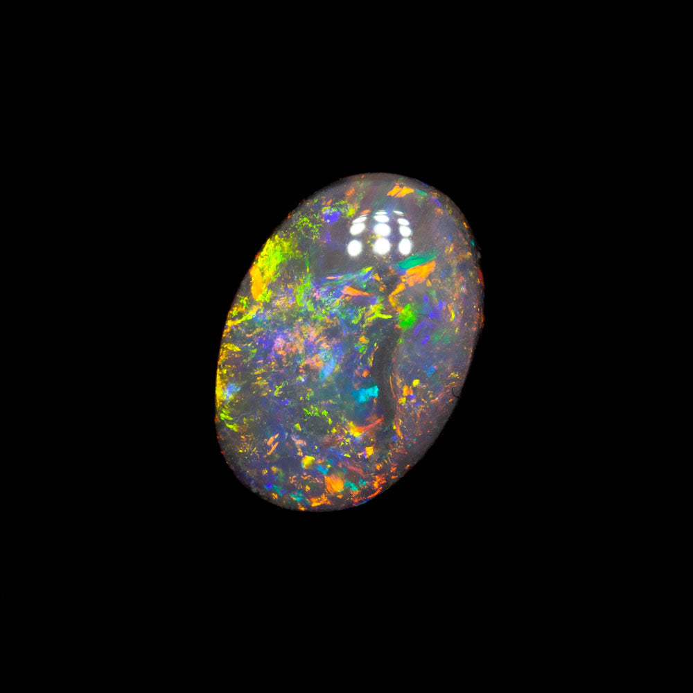 0.64 ct dark opal 7.6x5.4x2.5mm