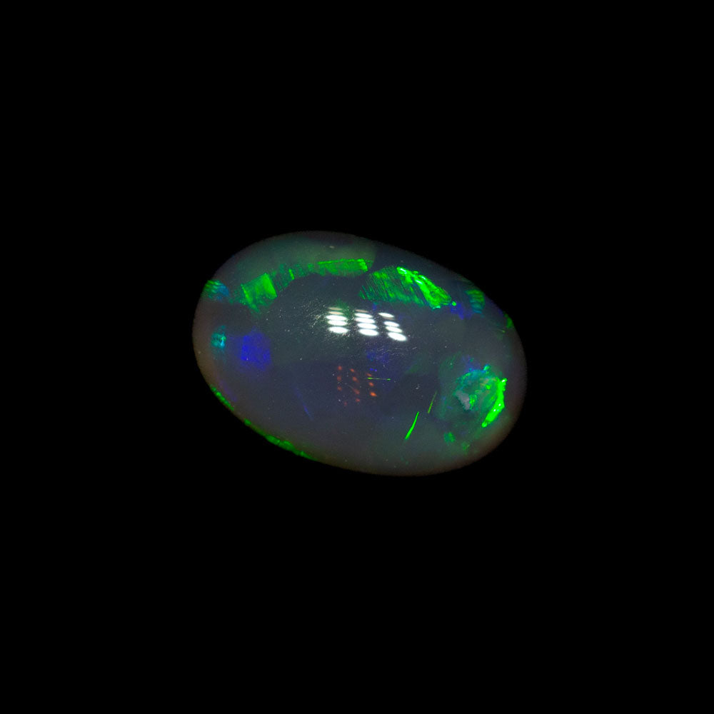 0.65 ct black crystal opal 6.8x4.6x3.2mm
