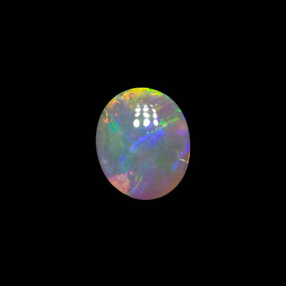 0.66 ct dark opal 6.6x5.5x2.6mm