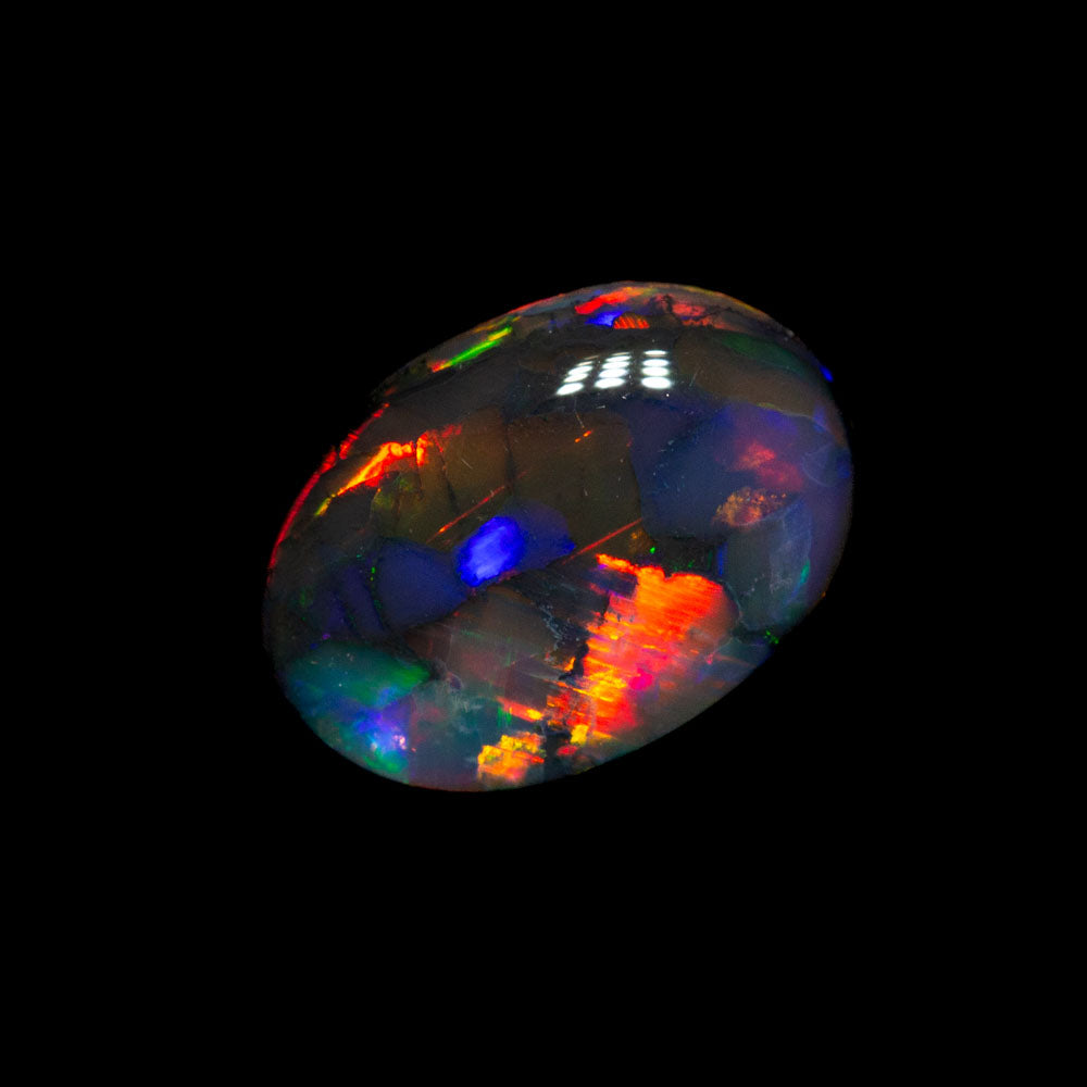 0.67 ct black opal 7.7x5.4x2.5mm