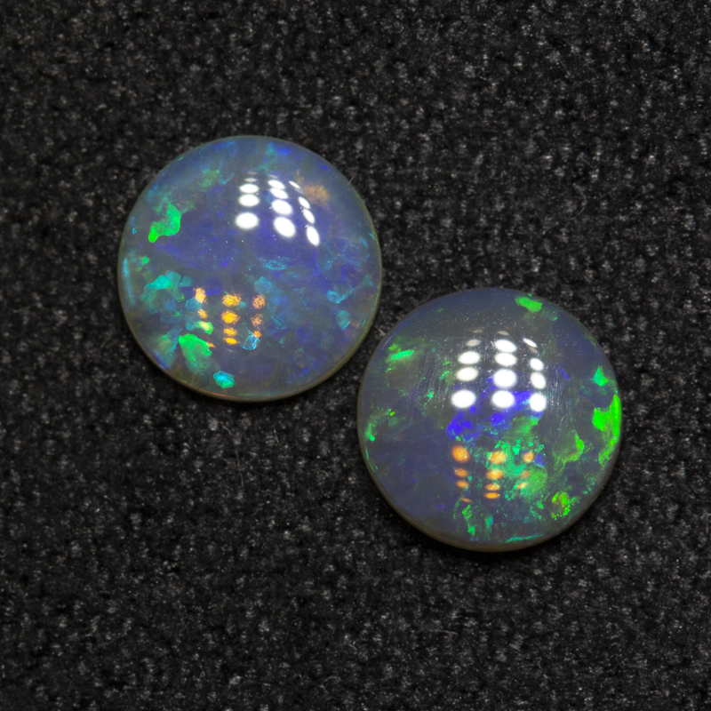 0.70 ct crystal opal pair 5.4x5.4x1.8mm