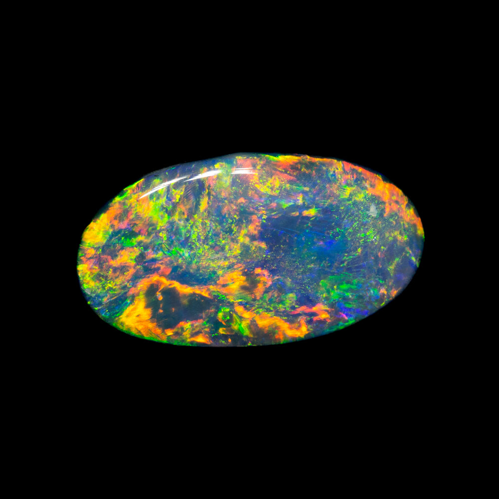 0.70 ct black opal 9.6x5.4x1.8mm