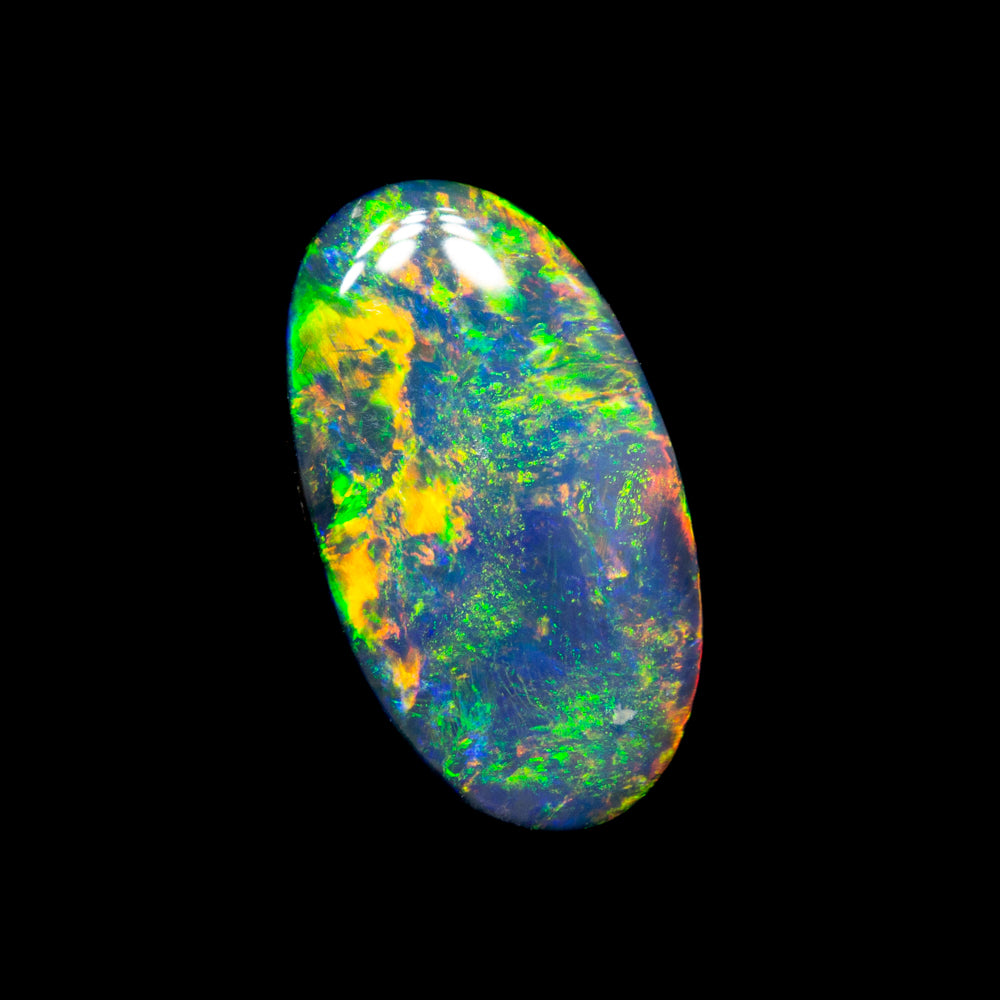 0.70 ct black opal 9.6x5.4x1.8mm