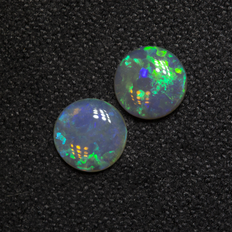 0.70 ct crystal opal pair 5.4x5.4x1.8mm
