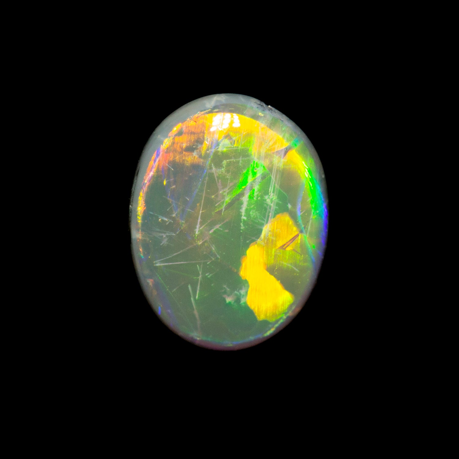 0.71 ct black opal 7.4x5.7x2.7mm