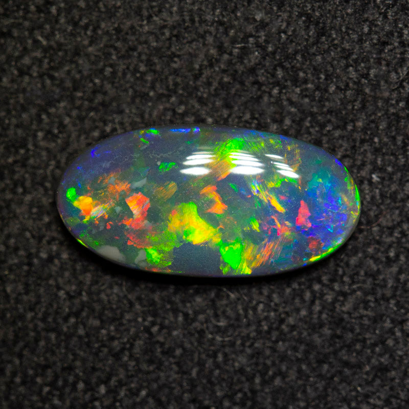 0.74 ct gem black opal 9.9x5x2.2mm