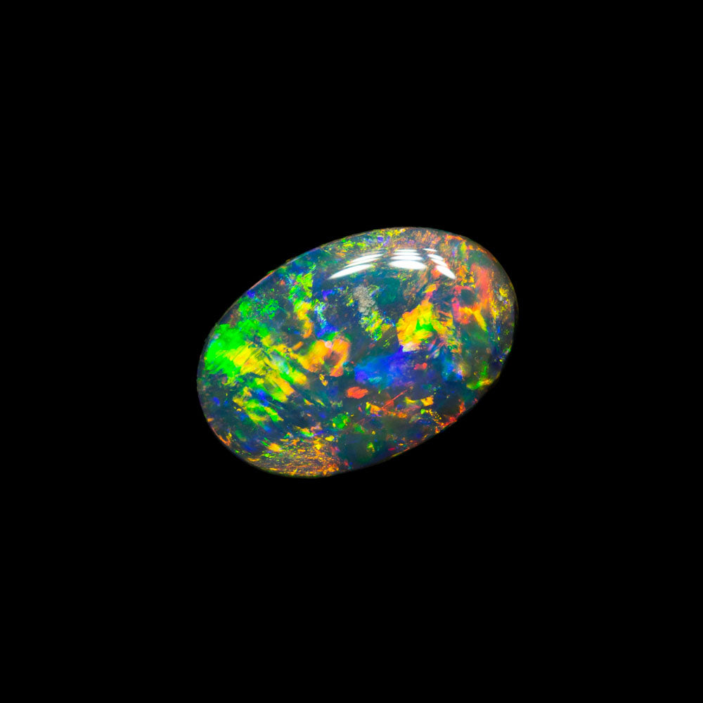 0.75 ct black opal 9x6x2mm