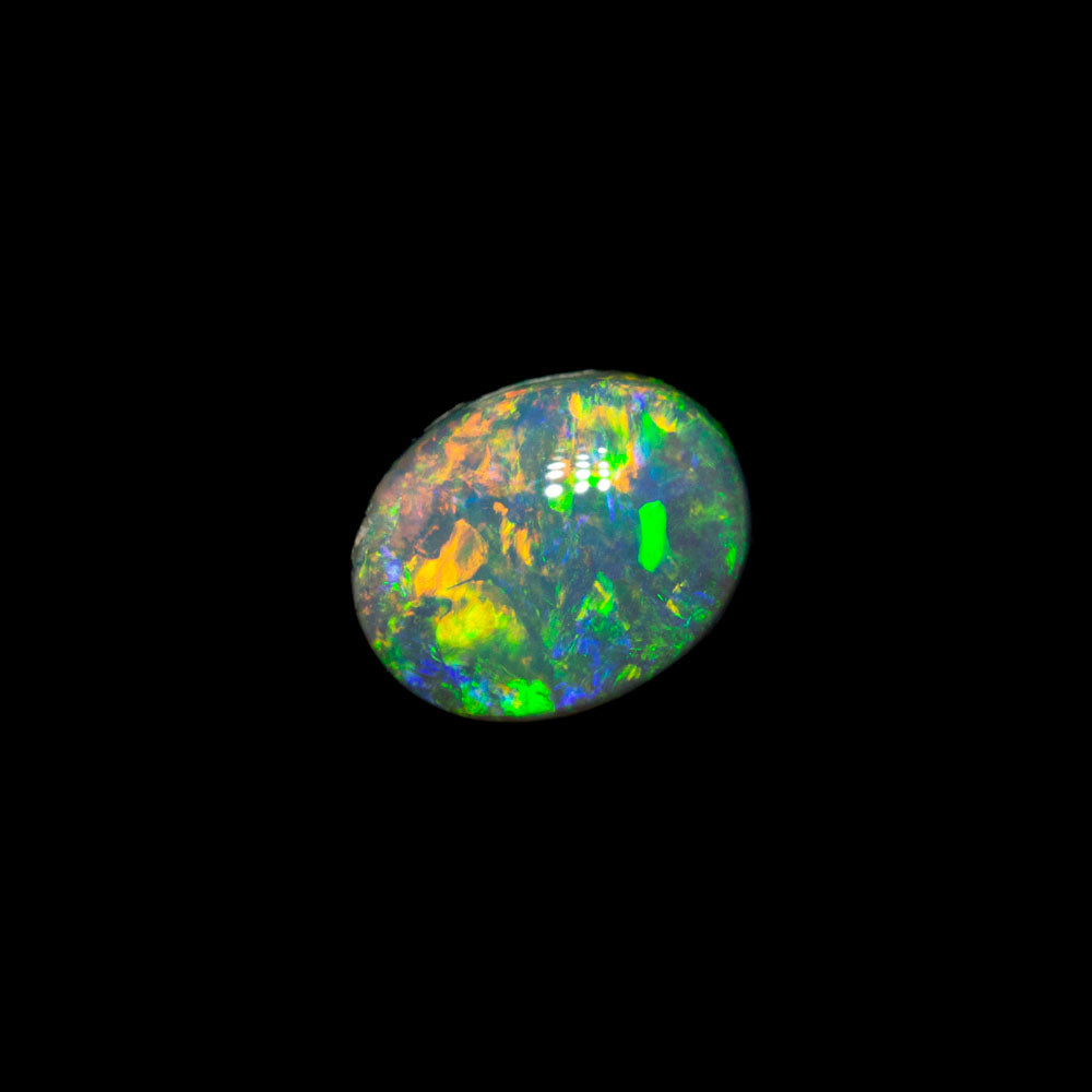 0.75 ct dark opal 6.1x4.9x3.6mm