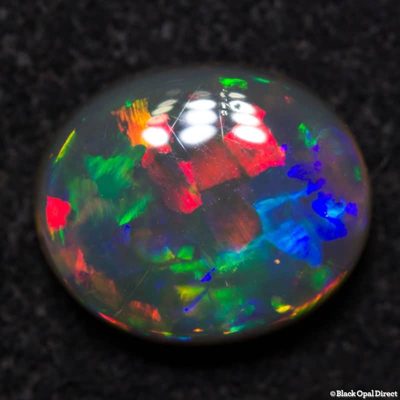 0.75ct black crystal opal gem