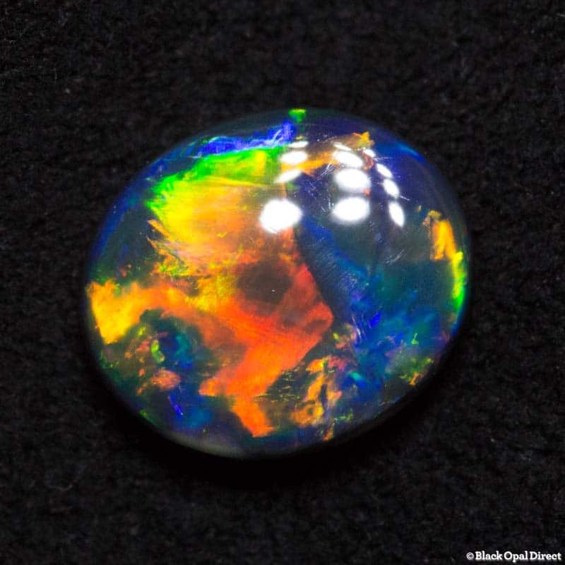 0.75 ct top gem black opal 7x6x2mm