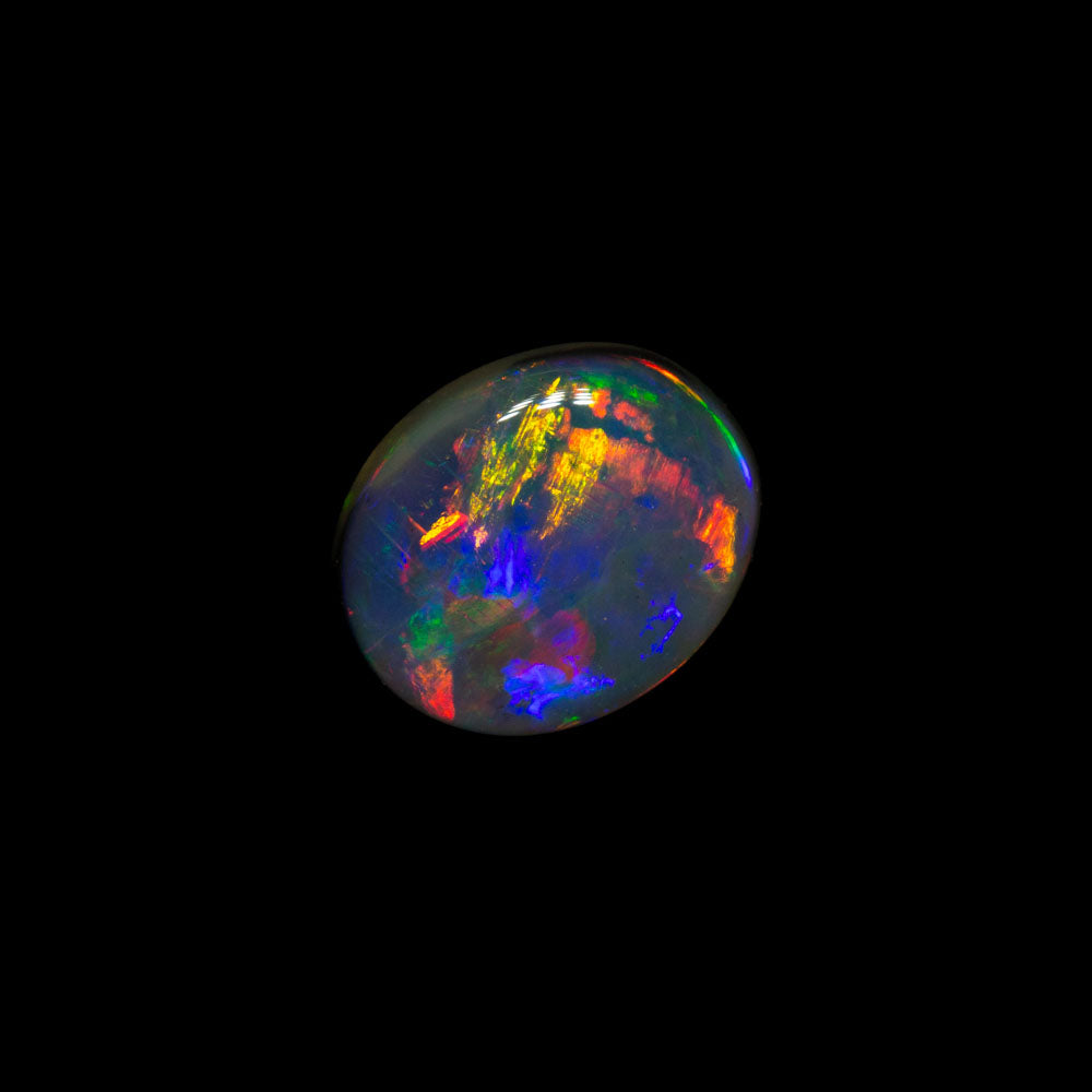 0.76 ct dark opal 7.1x5.9x2.6mm