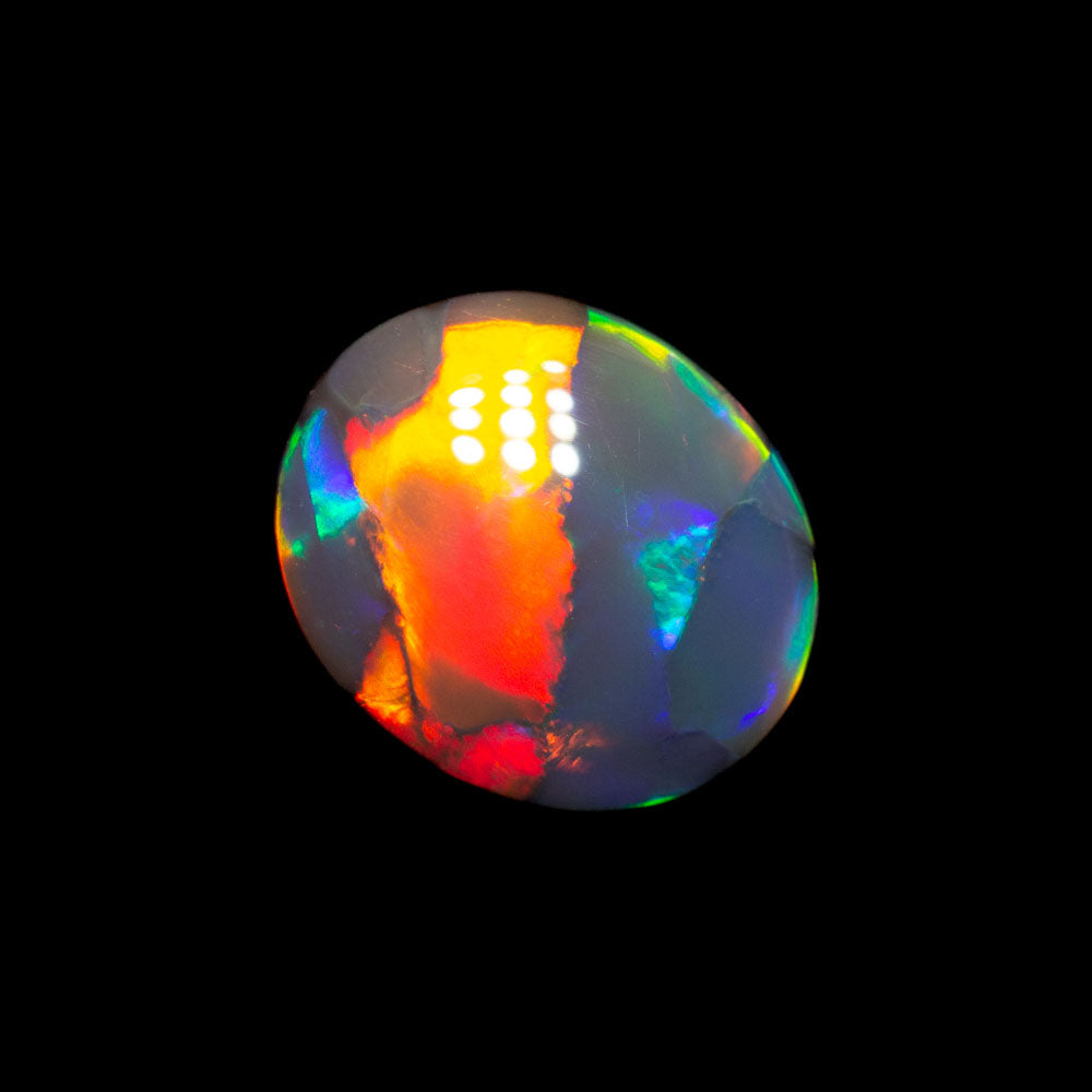 0.78 ct gem black opal 8.2x7x2.1mm