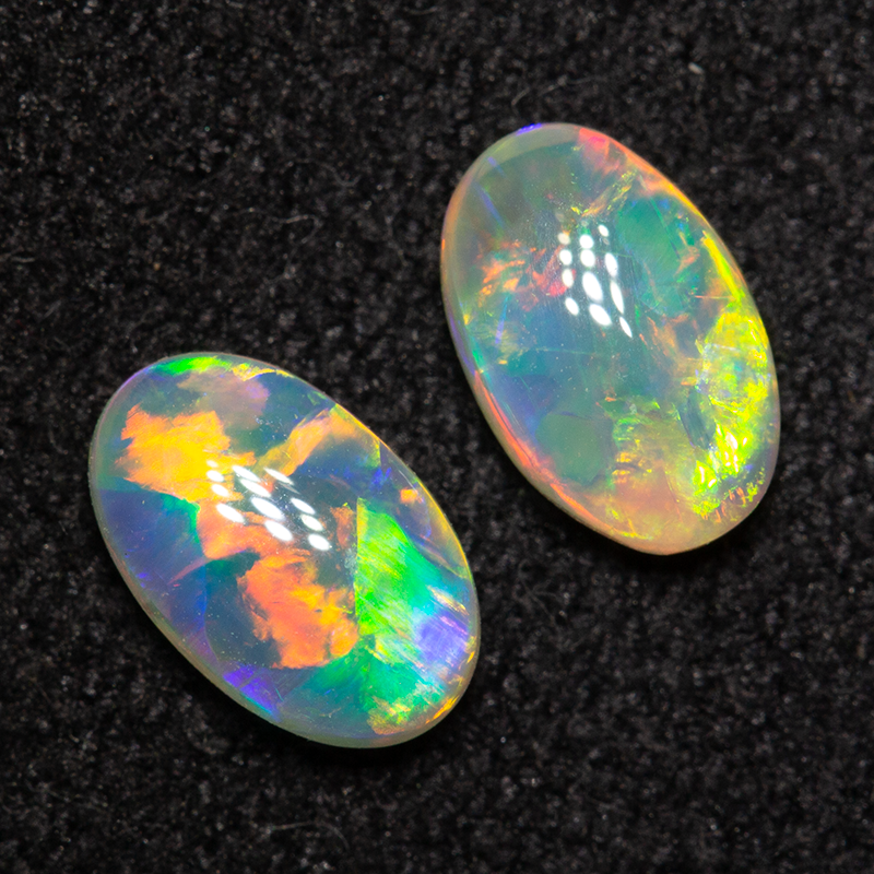 0.79 ct crystal opal pair 6.6x4.2x2.4mm
